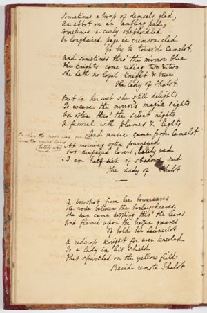 Tennyson's MS of The Lady of Shalot(t)